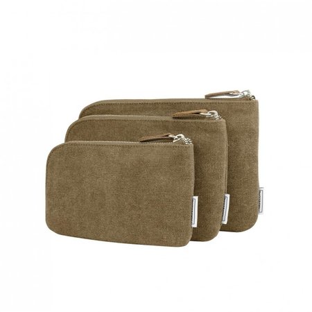 TRAVELON Travelon 33087-700 Heritage Packing Pouches; 3 Piece - Oatmeal 33087-700